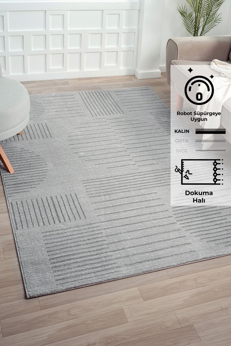 Claude Halı Gri 80x150