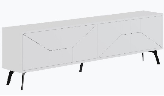 TV Sehpası Dune Beyaz 180*29,6*50cm