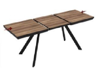 Masa Corın Hazar Süper Mat Ceviz 200-277*100*76cm