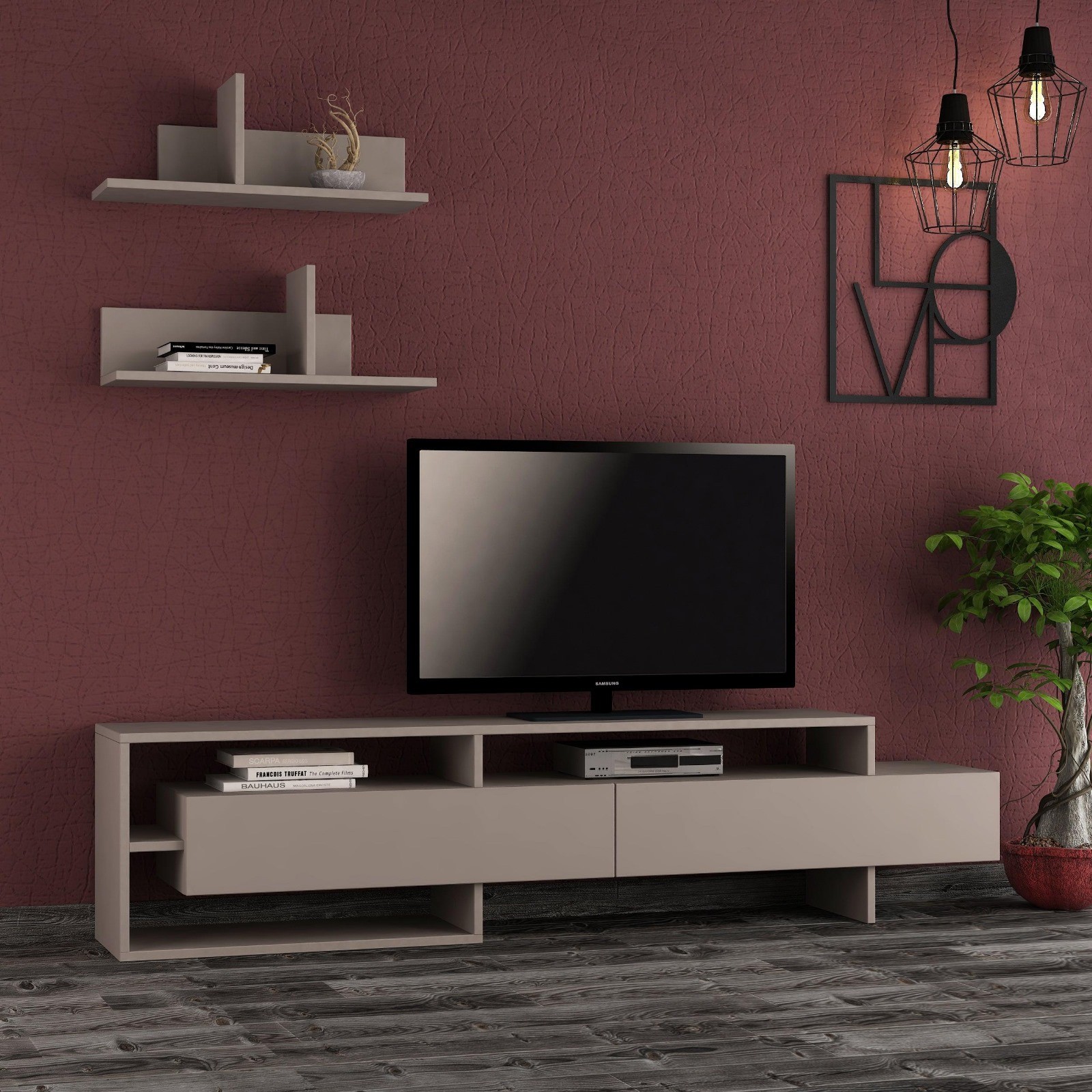 TV Ünitesi Gara Açık Mocha 180*42