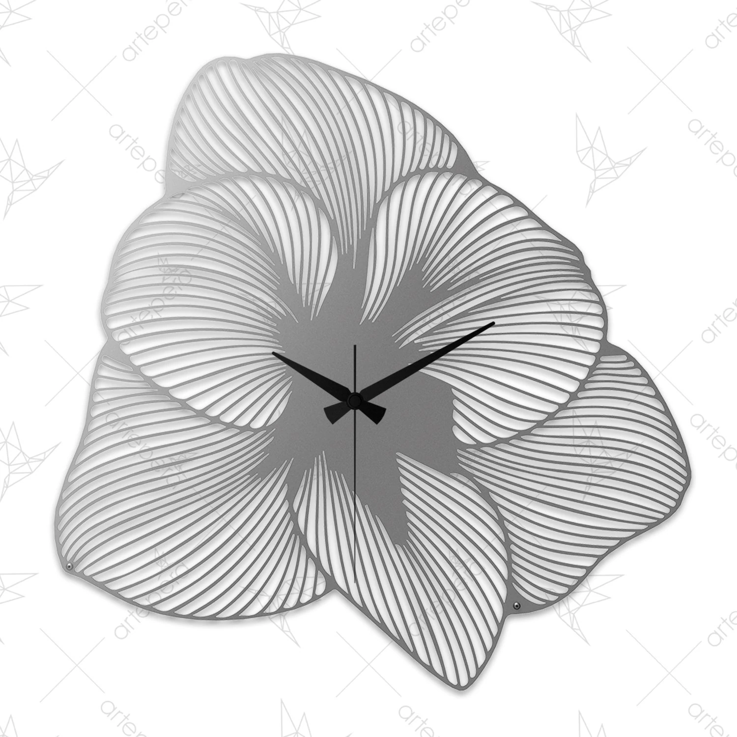 Azalea Metal Duvar Saati Gümüş 49*49cm