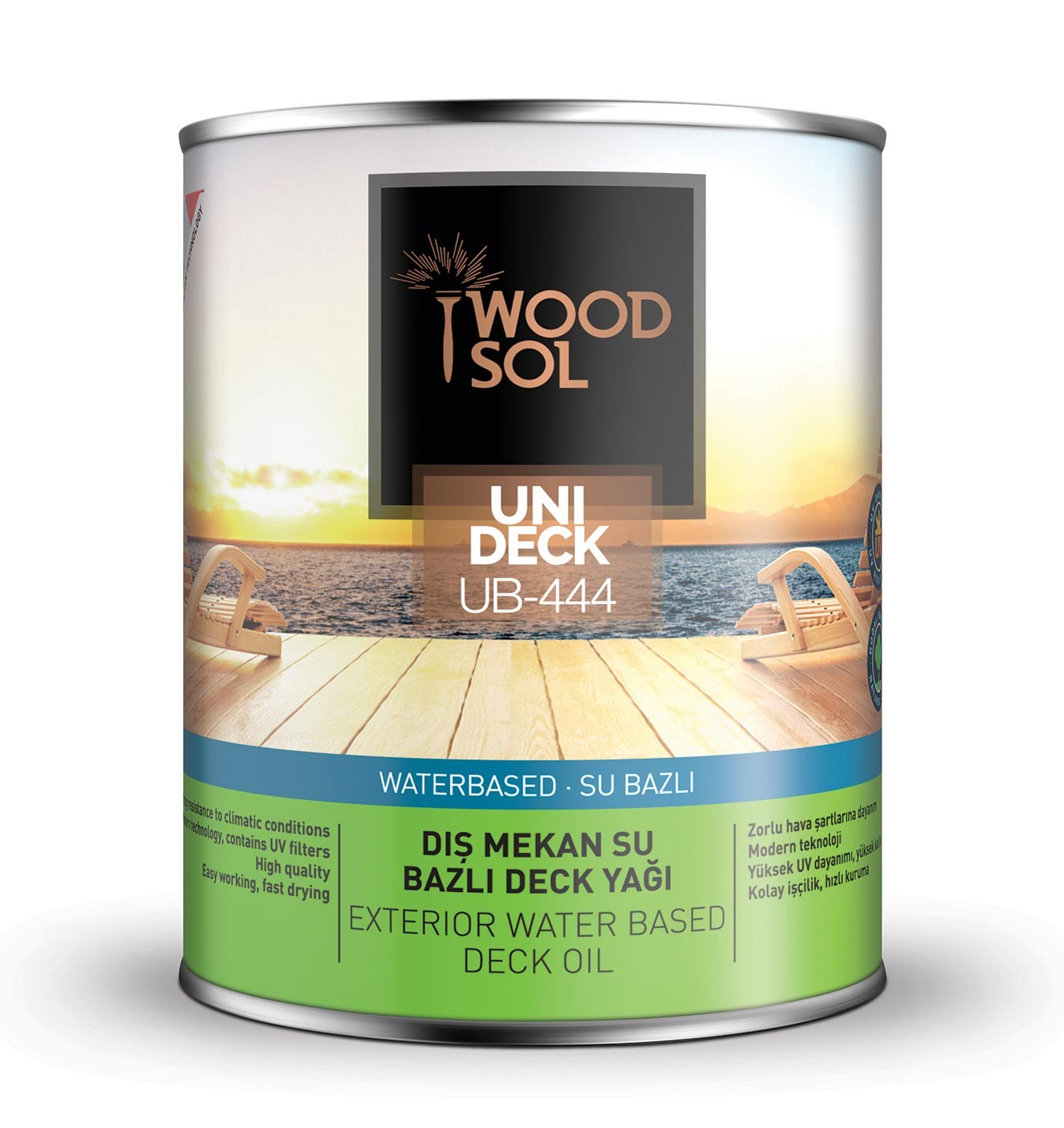 Woodsol Unideck Su Bazlı Deck Yağı Teak 0.75Lt.