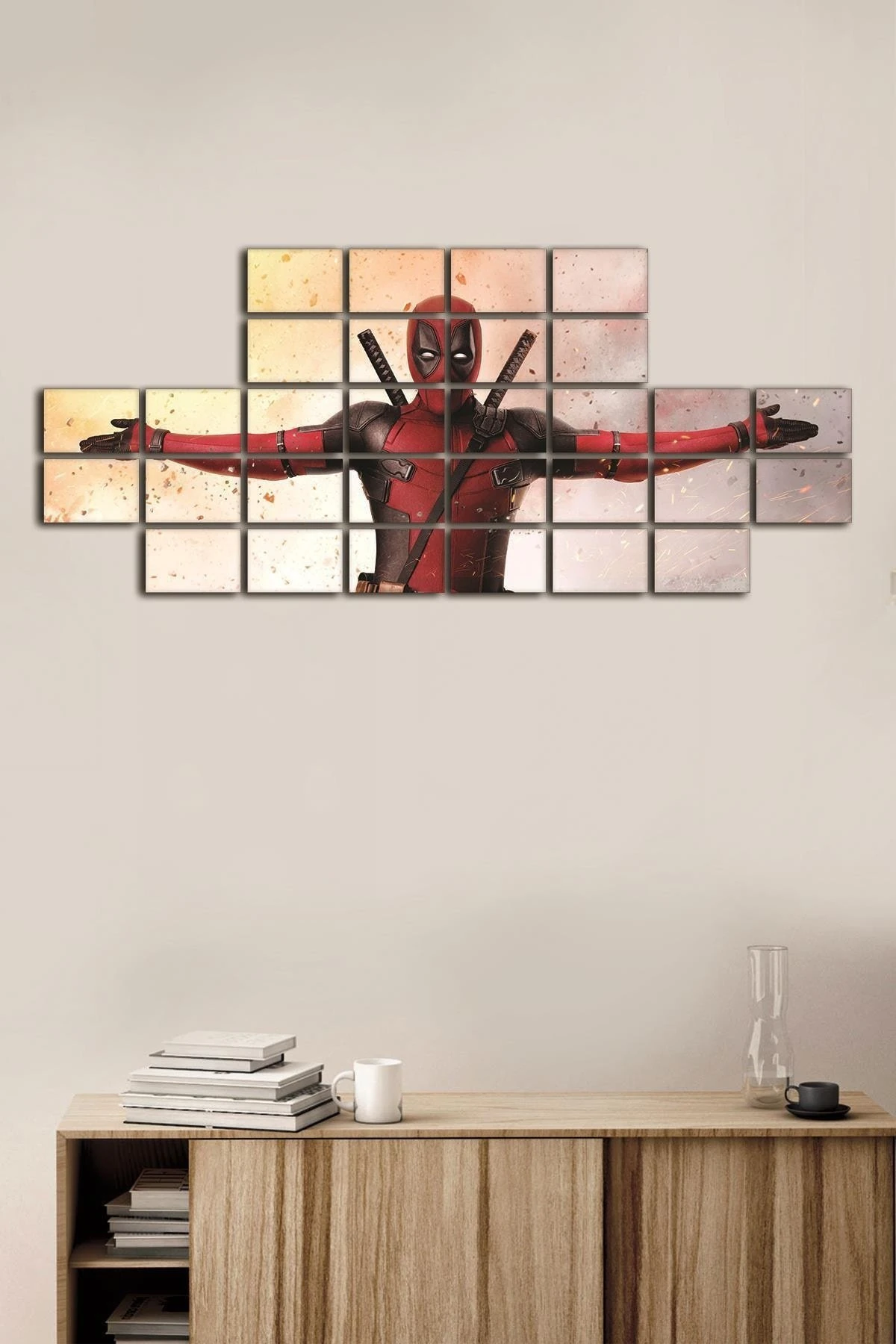 Tablo Puzzle 30 Parça Deadpool 90x75cm Bantlı