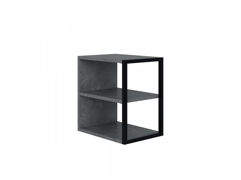 Yan Sehpa Echo Tekli Retro Gri 45*42*30cm