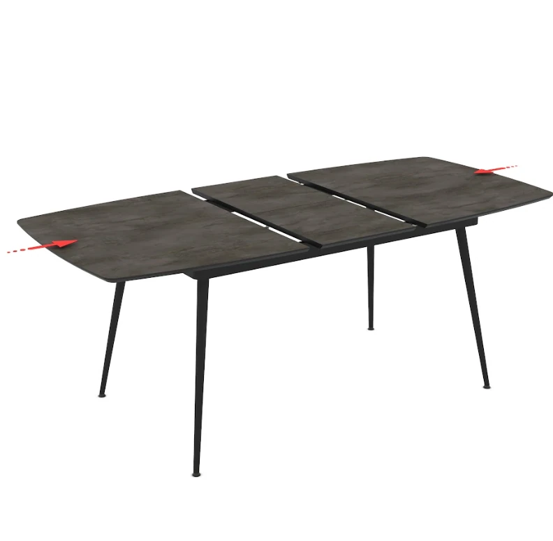 Masa Yense Dining Irony Mat Siyah 145*40cm