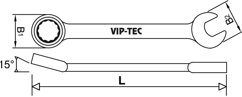Anahtar Kombine Kilitli Cırcır 14mm