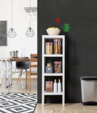 Raf Çok Amaçlı Plastik Beyaz 100x38x30cm