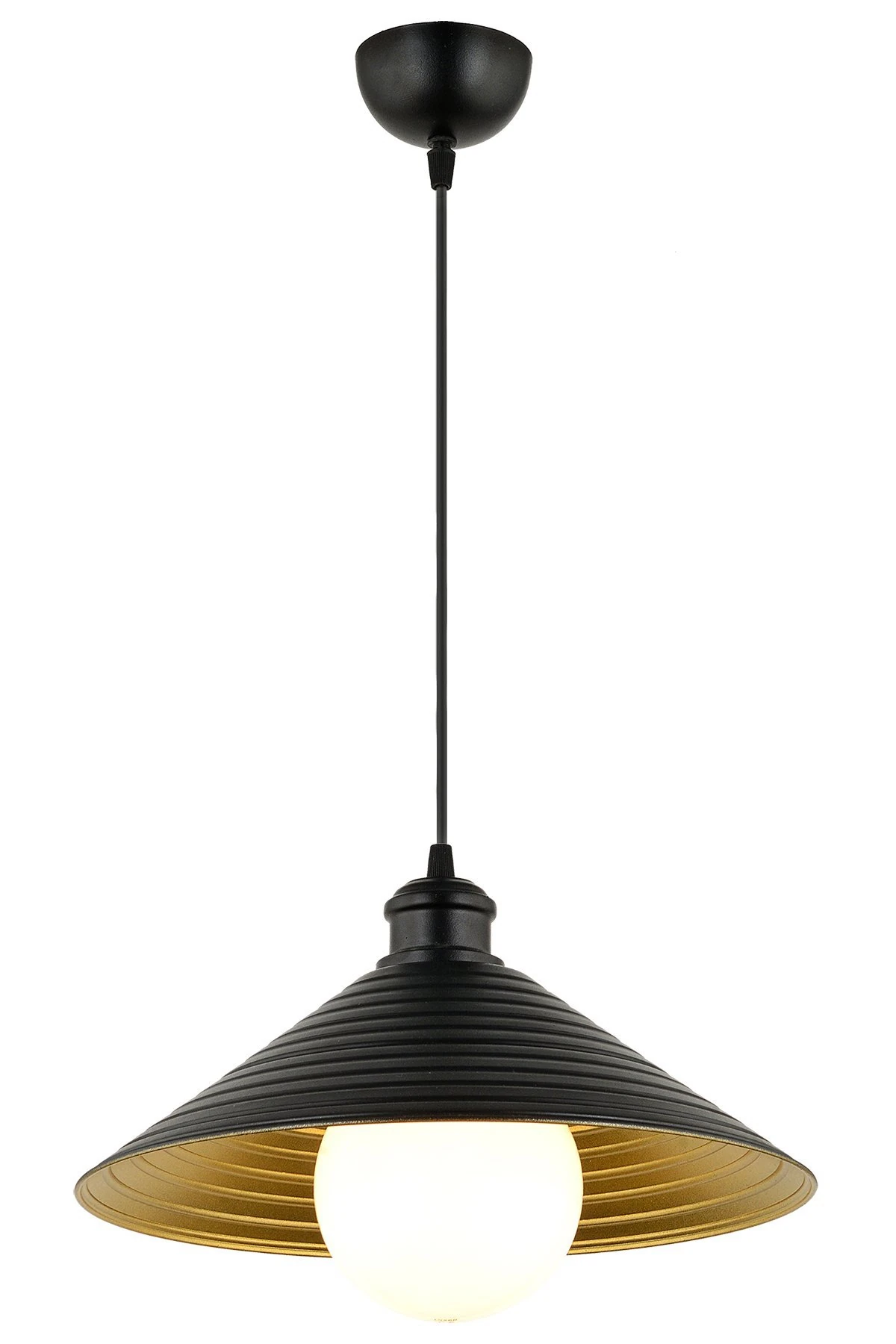 Metal Sarkıt Avize 35cm Altın-Siyah