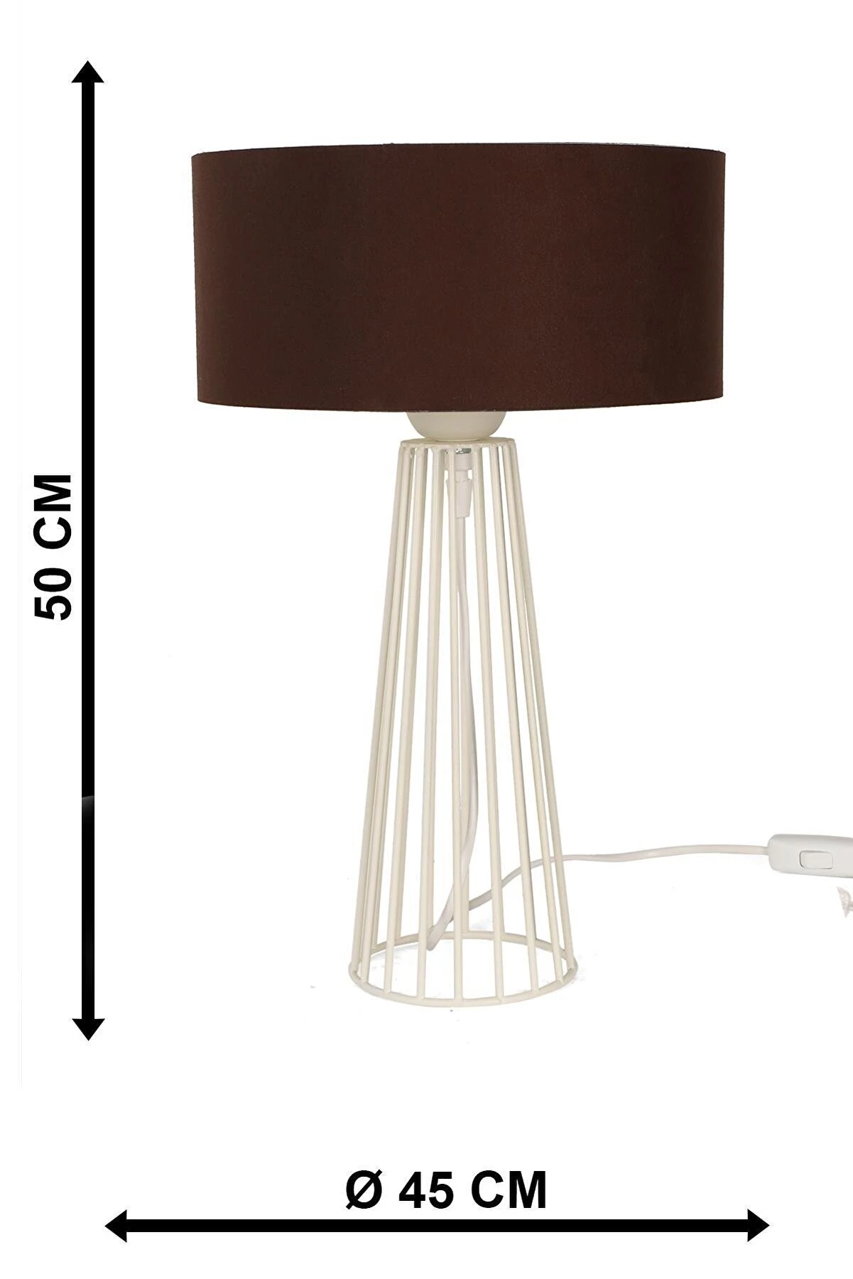 Masa Lambası Filipin Beyaz-K.rengi Şapka