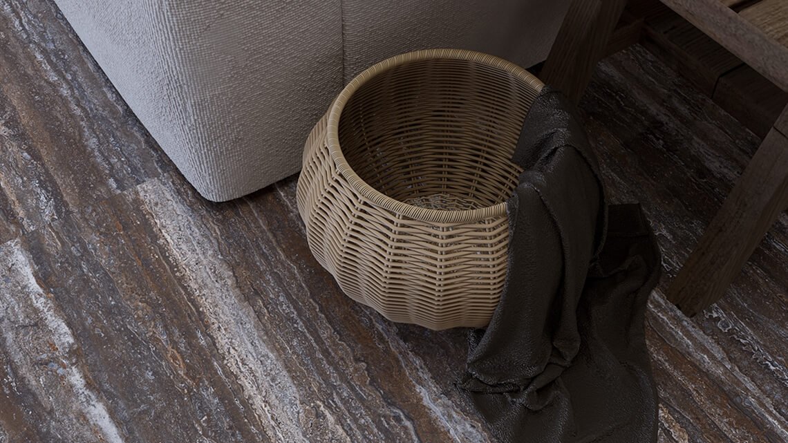 Yer-Duvar Karosu Ottawa Parlak Koyu Kahve 60x120