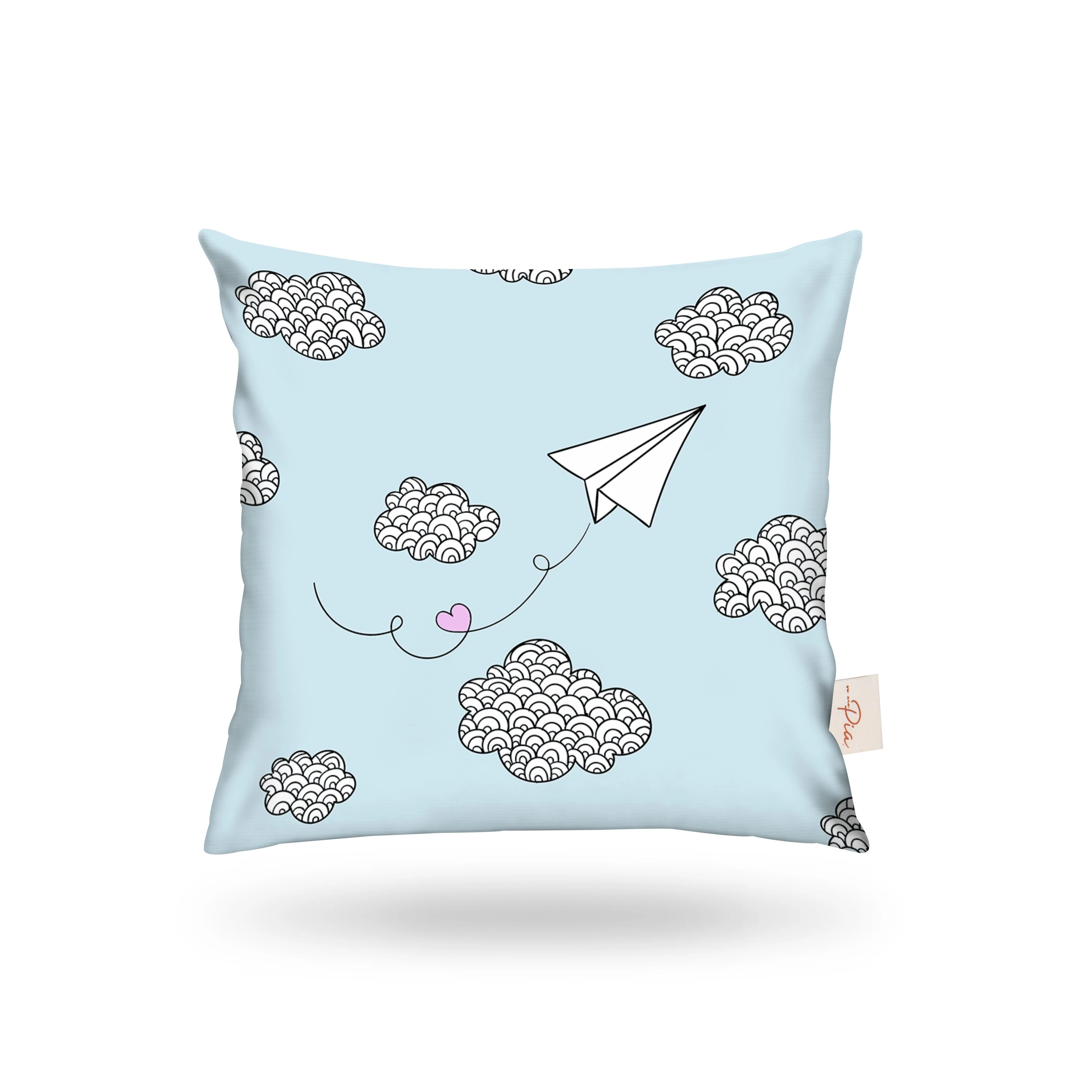 Kırlent Kılıfı Çocuk Desen Kağıt Uçaklı 43x43cm