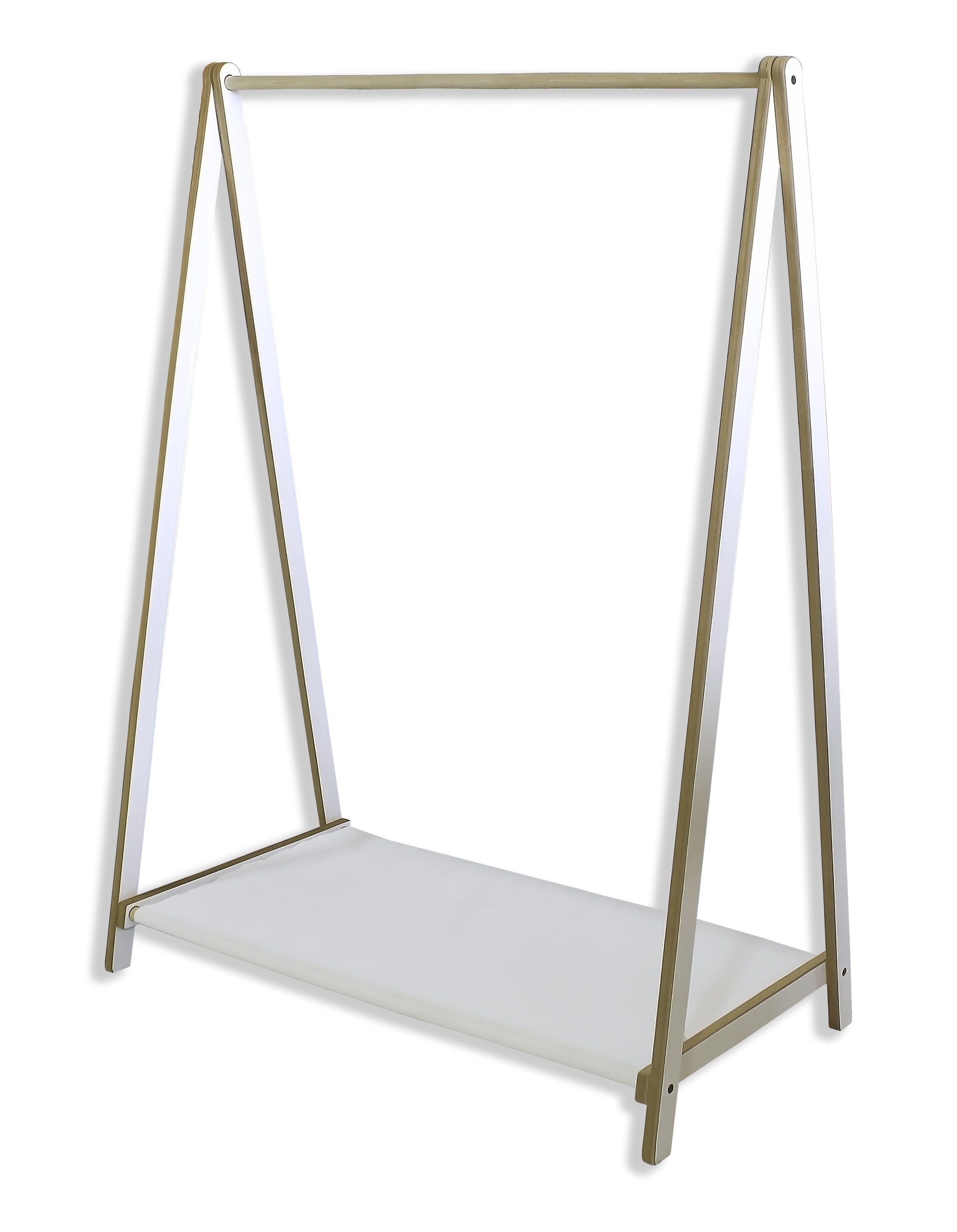 Elbise Askısı Raflı Mdf + Kumaş
