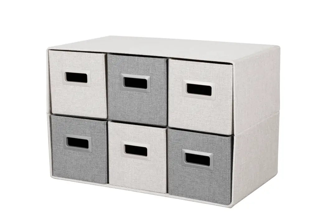 Multi-Purpose Textile Cabinet with 6 Baskets 65x36x43cm