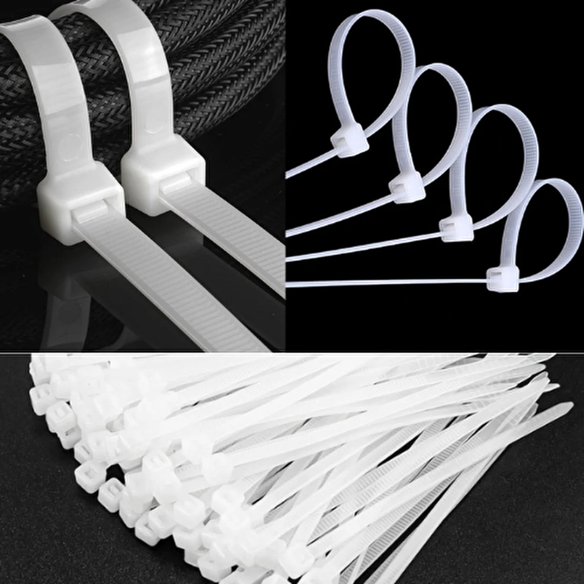 Plastik Kablo Kelepçesi Şeffaf 3.6*250    100 Adet/Paket