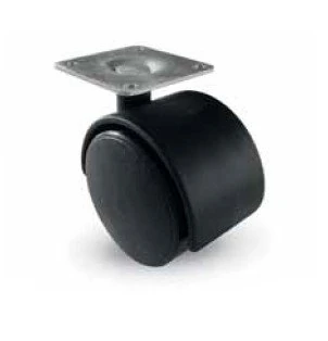 Tekerlek Tablalı Dönerli Siyah 50mm