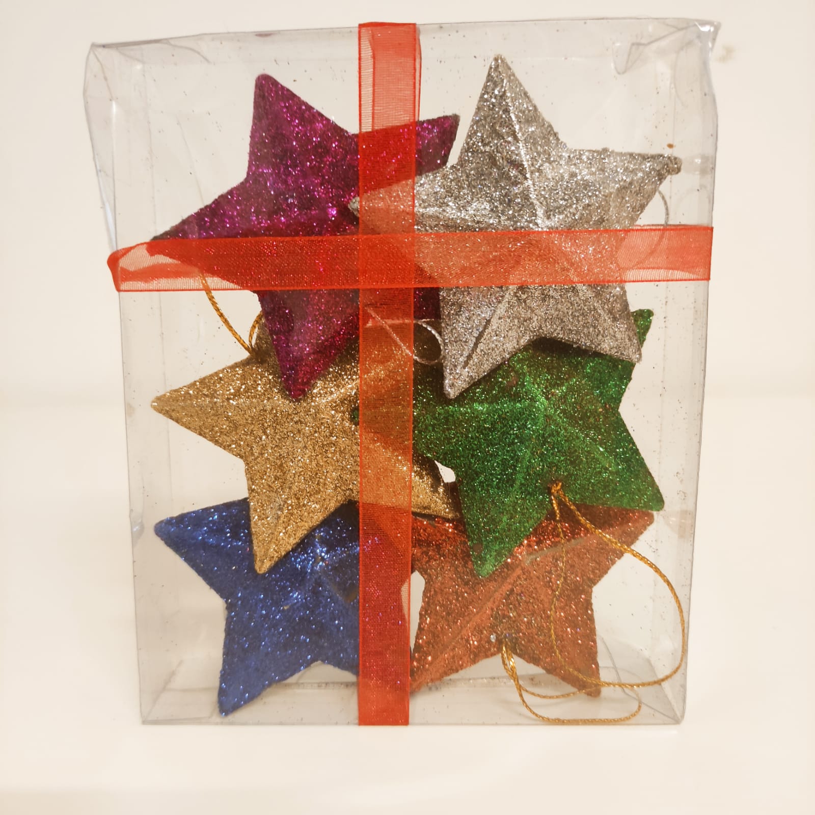 Yılbaşı Ağaç Süsü Yıldız Mini 6lı Renkli