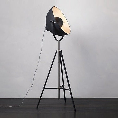 Hollywood Floor Lamp Iron 3-Legs Matt Black