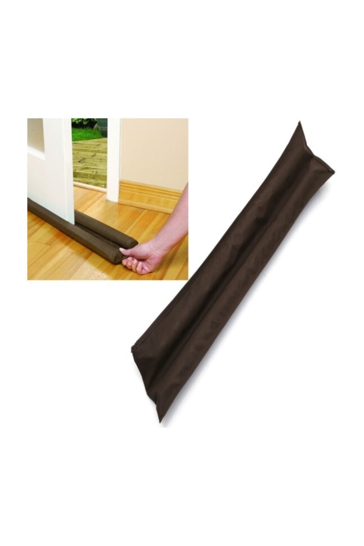 Çift Taraflı Kapı Altı Rüzgarlık Kahverngi 80x18cm
