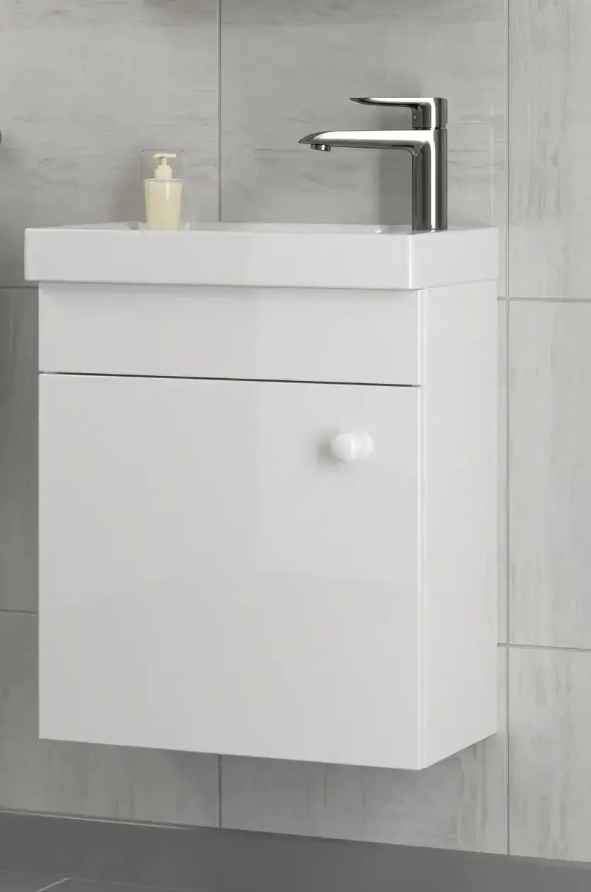 Elmas Bathroom Cabinet Bottom Module White 45cm