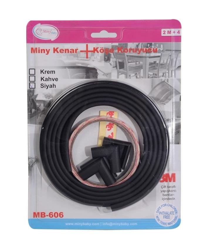 Kenar Koruyucu 2 m +Köşe Koruyucu 4 adet Set Siyah