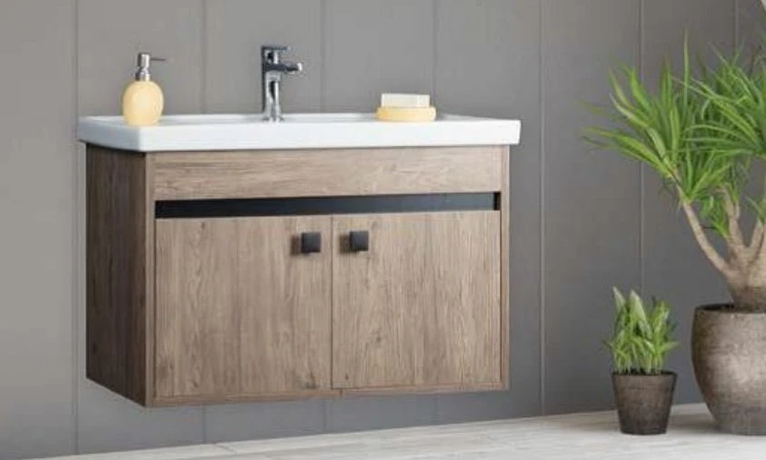 Litos Banyo Dolabı Lavabolu Alt Modül 65cm Kristal