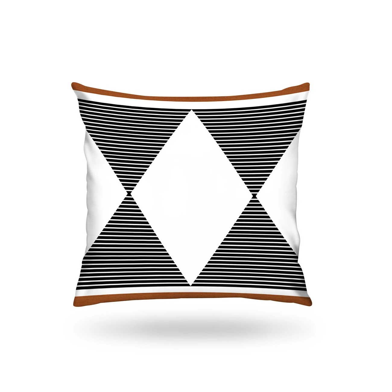 Kırlent Kılıfı Etn Desen Kahve-Siyah 43x43cm