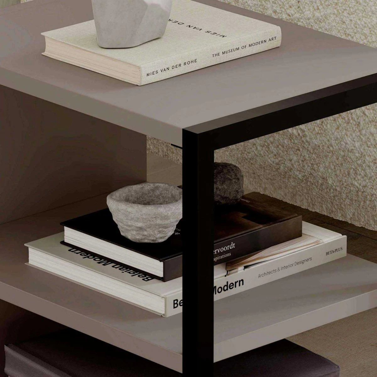 Yan Sehpa Echo 2 li Açık Mocha 42*42*30cm