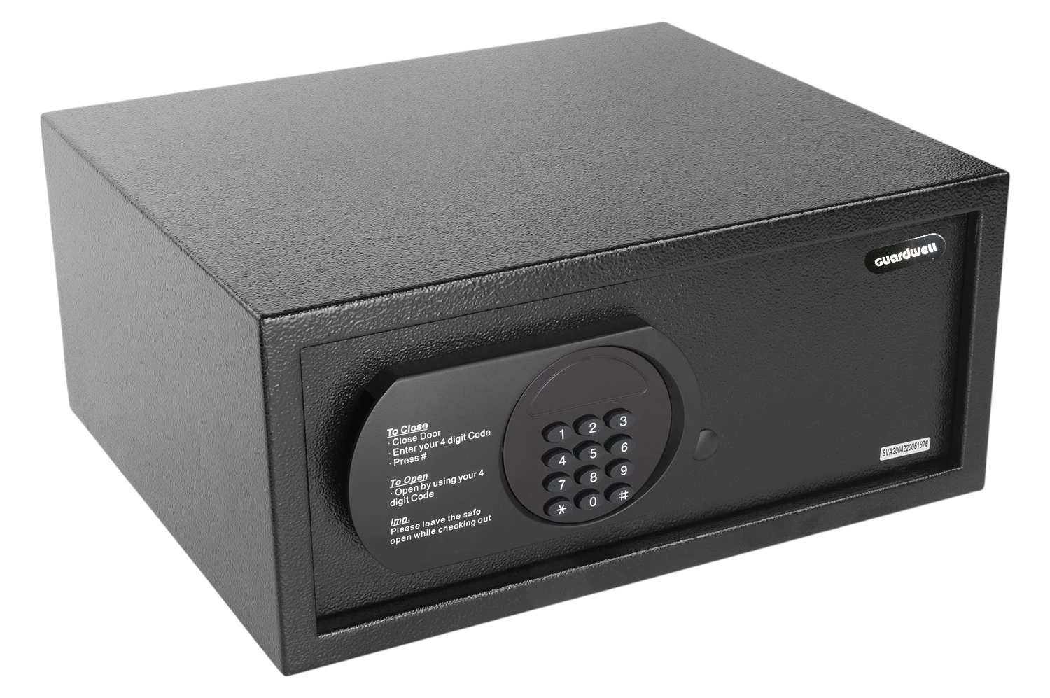 Çelik Para Kasası Otel Tipi  Siyah 19,5x43,7x38cm