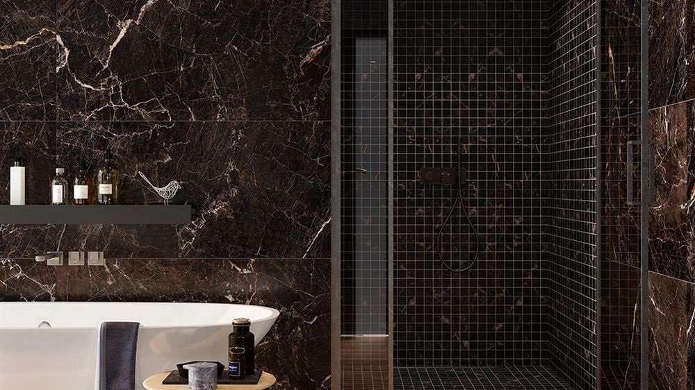 Yer- Duvar Karosu Java Siyah Parlak 60X120