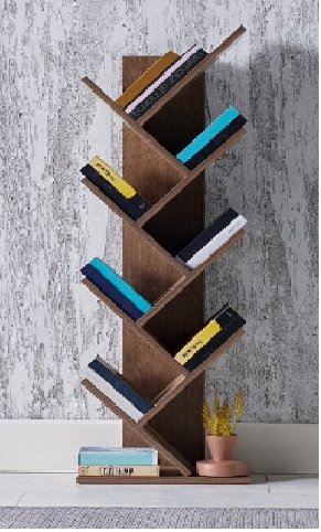 Kitaplık Zikzak Ceviz 34x130x19,5cm