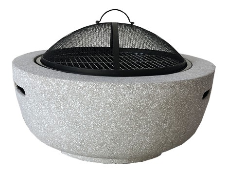 Ateş Çanağı Metal Mgo Beyaz Tel Kapaklı 41cm