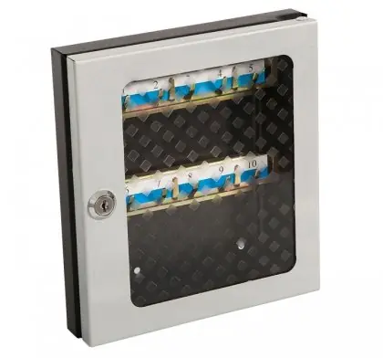 Keychain Cabinet Metal 10 Pieces Black- Cream 23x21x4.5