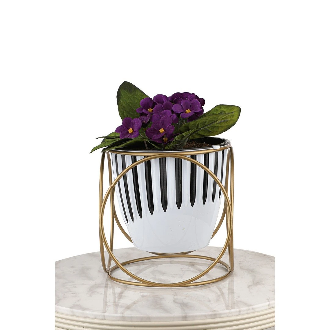 Selanik Saksı No:1 Eskitme-Beyaz