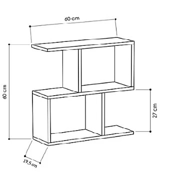 Yan Sehpa Homenania Retro Gri 60*60*20cm