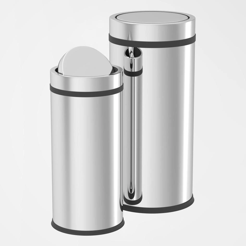 Pasl. Çöp Kovası 8lt Döner Kapaklı 430kalite