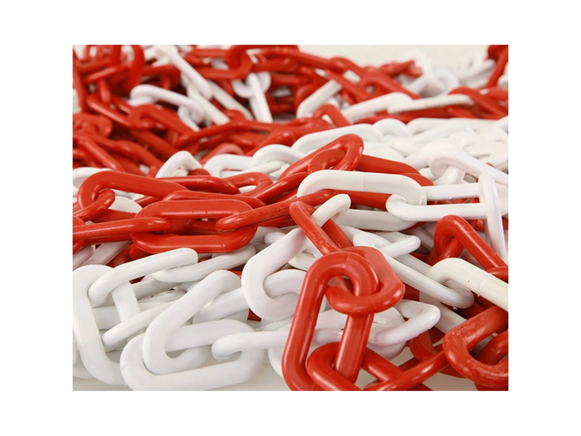 Zincir Plastik Kırmızı-Beyaz 55x30x8 (metre)