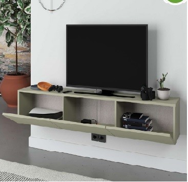 TV Sehpası Frem Kül Yeşil 135*25cm