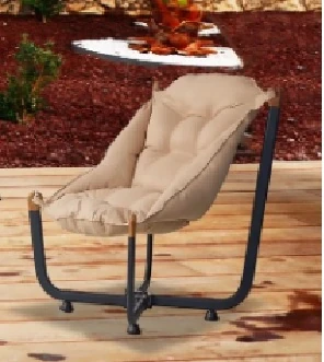 Katlanır Lüks Sandalye Elit  Krem 76*91*88cm