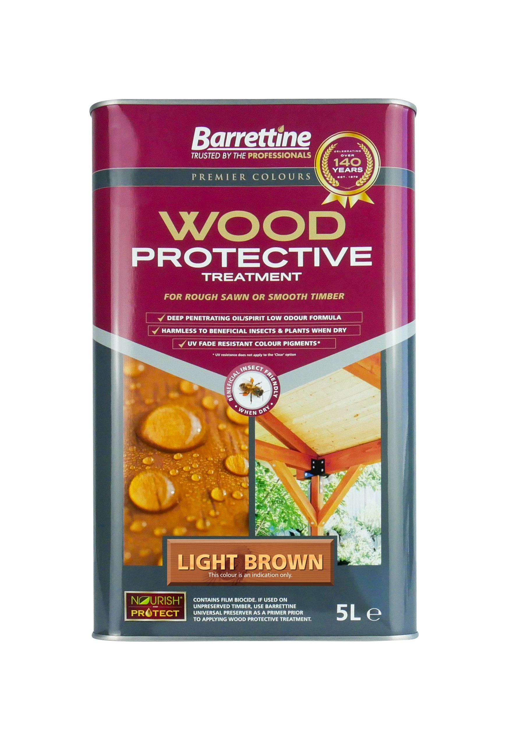 Wood Protective Treatment Light Brown 5Litre 