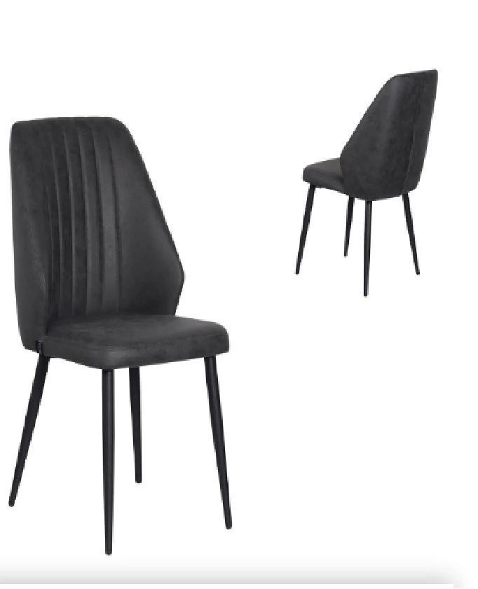 Sandalye Riva  Nordic 14- Koyu Gri-Siyah Ayak