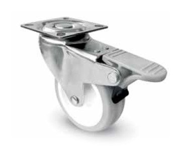 Tekerlek Tablalı Dönerli Gri 75mm Frenli
