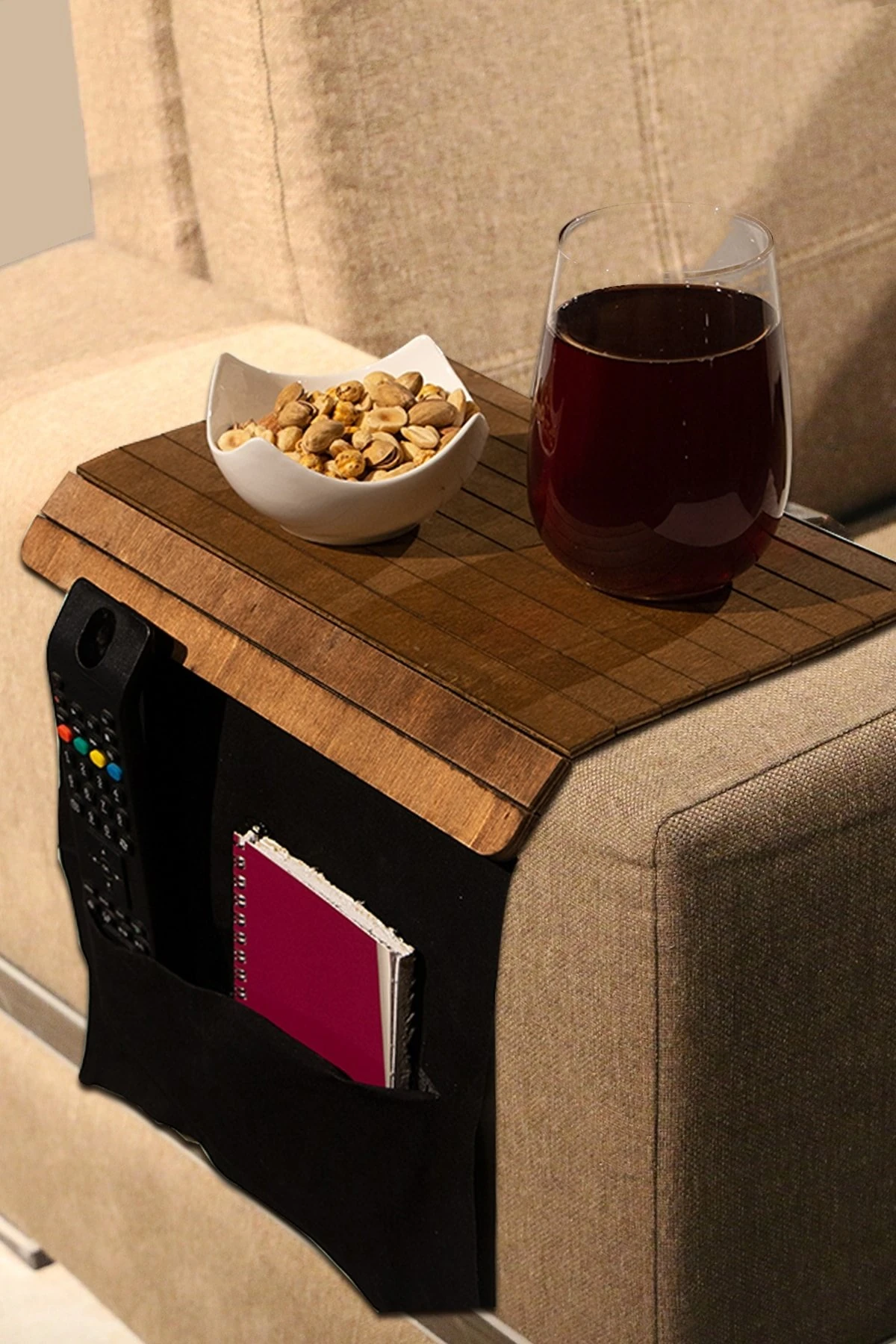 Ahşap Katlanır Koltuk Tepsisi Askılı 30x40cm