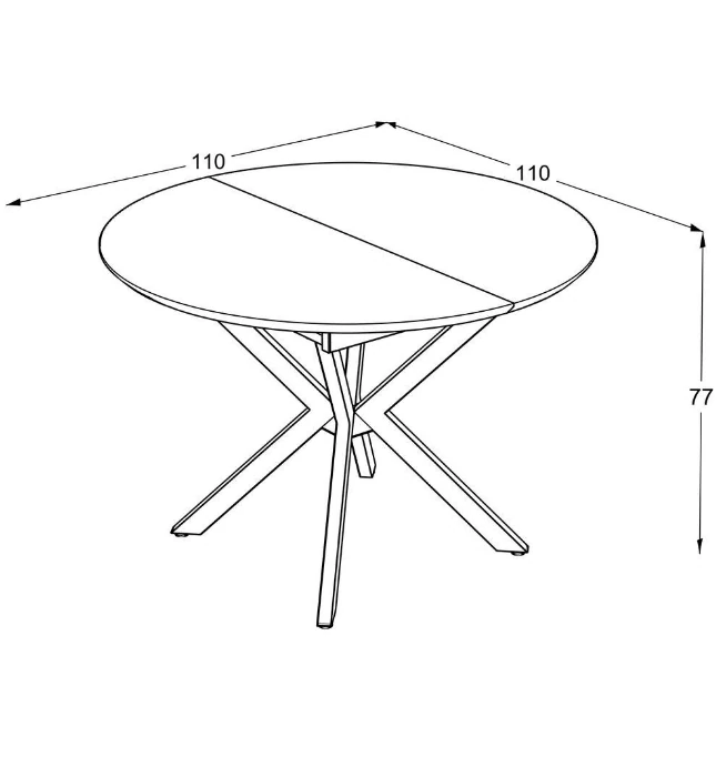 Masa Dobok Cosmos Siyah Gölge Açılır 110*35cm
