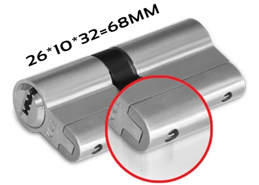 Yüksek Güvenlikli Silindir Çelik Pimli 68mm Kartlı Saten 