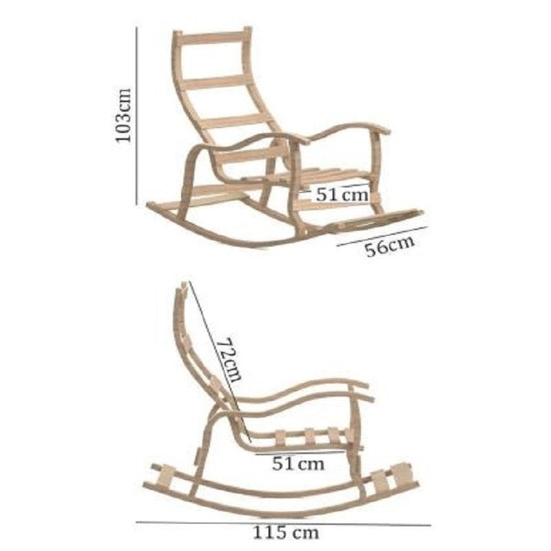 Sallanan Sandalye/Dinlenme Koltuk Sultan LUX Ahşap