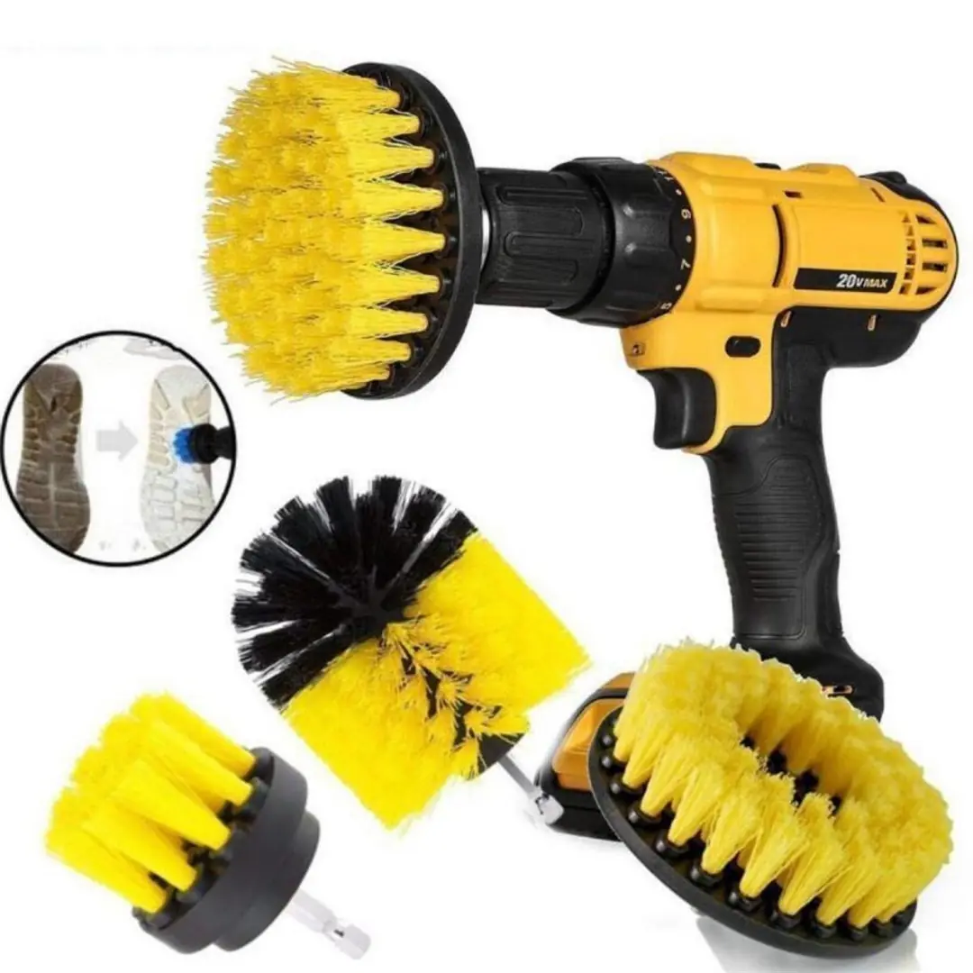 Brush Set 3-piece that attaches to the drill