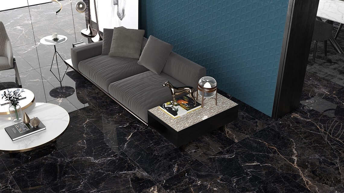 Duvar Karosu Lorem Mat Lacivert 30x90