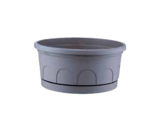 Leader Saksı Kase Altlıklı Siyah Çap 20cm