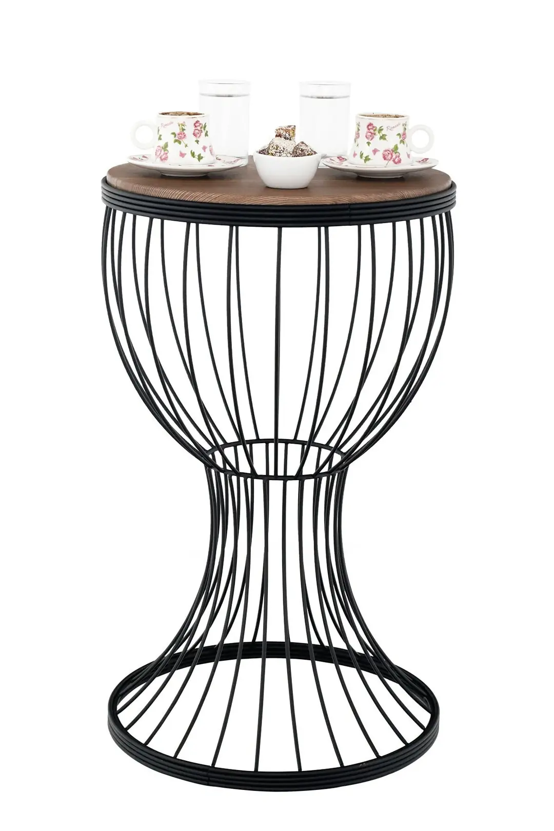Aldora Coffee Table Black-Wooden Walnut