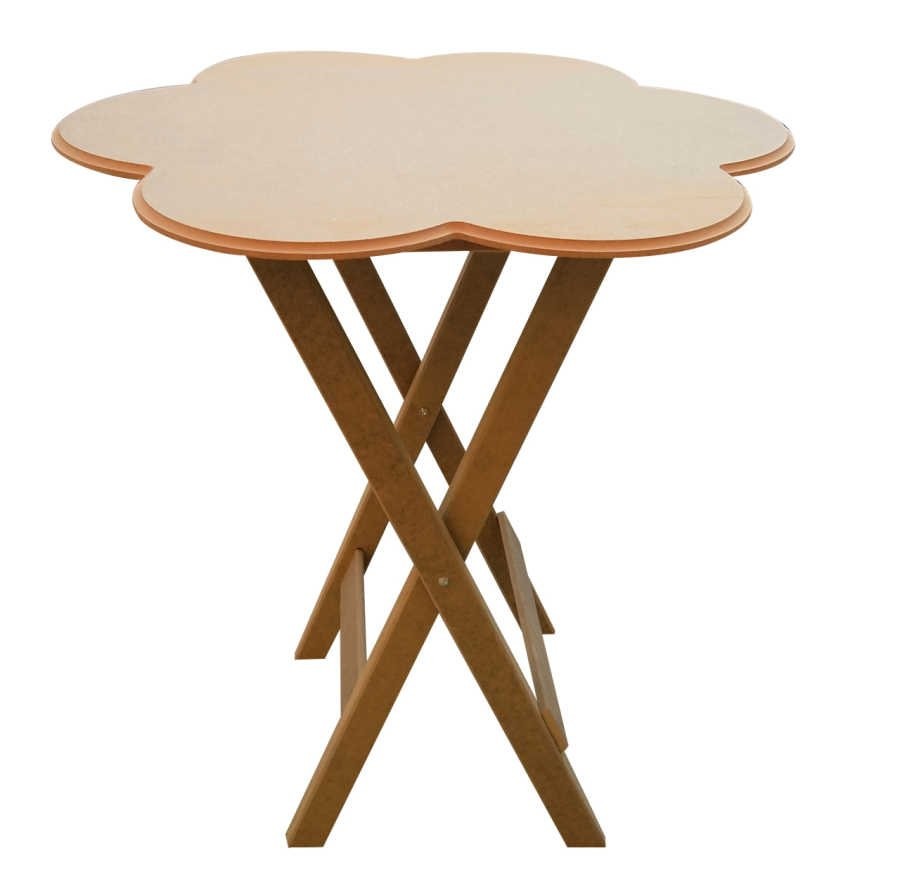 Ahşap Papatya Sehpa 46.5*57*49cm